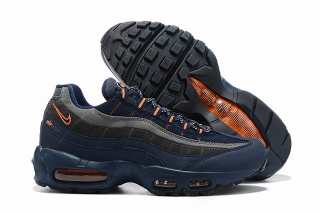 Nike Air Max 95 Men's Shoes Navy Black Grey Orange-84